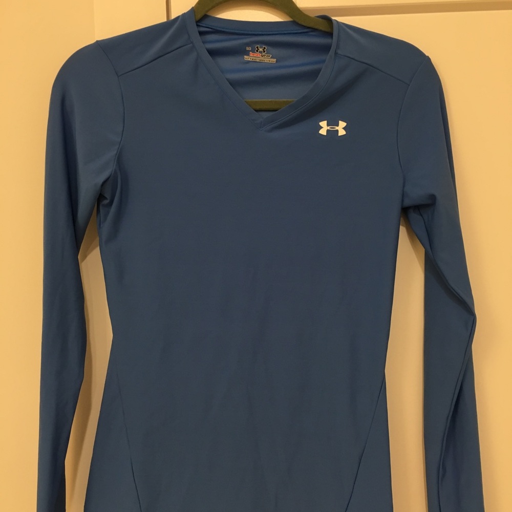Under Armor Long Sleeve V Neck Dry Fit Running Top
